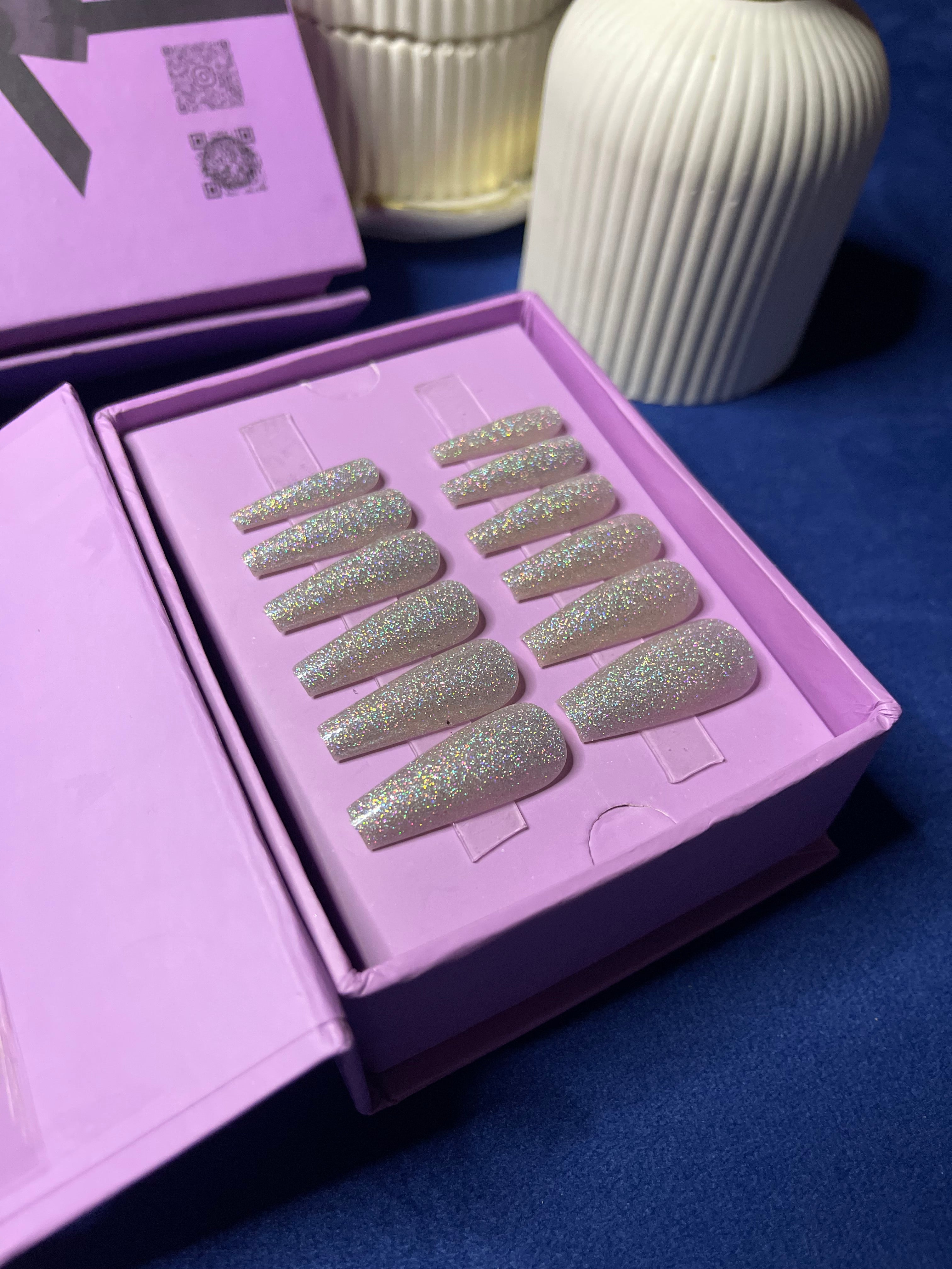 Champagne Wedding Inspo- Coffin extra long Press Ons