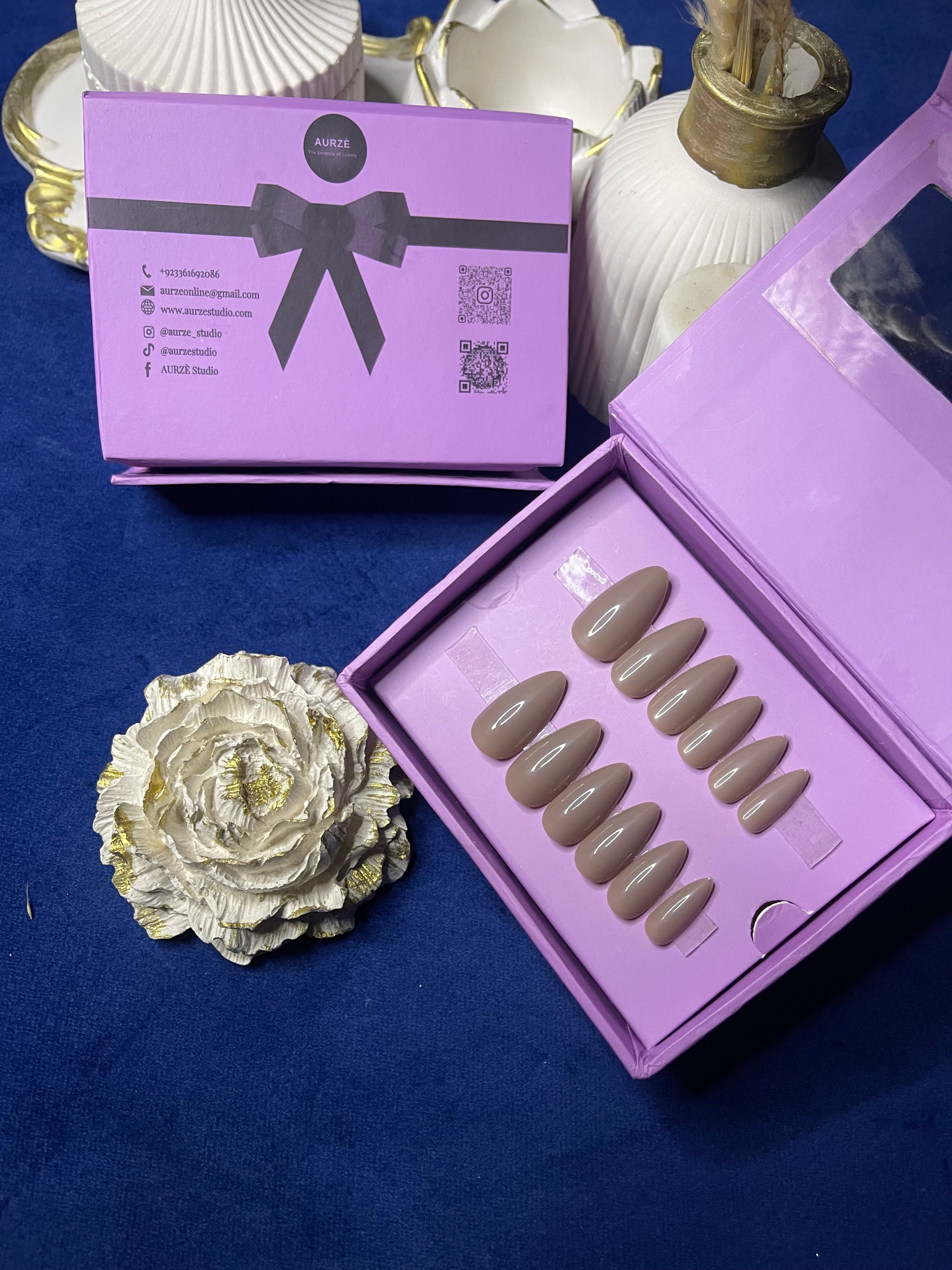 Nude- Medium Almond Press On Nails