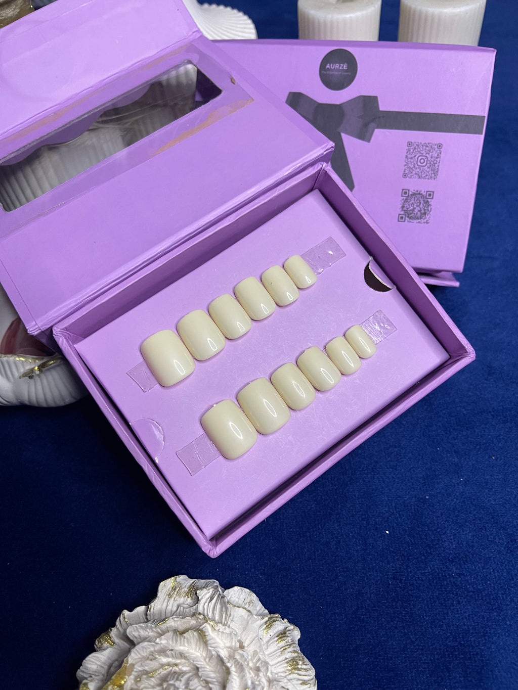 Plain Yellow - Short Square Press Ons