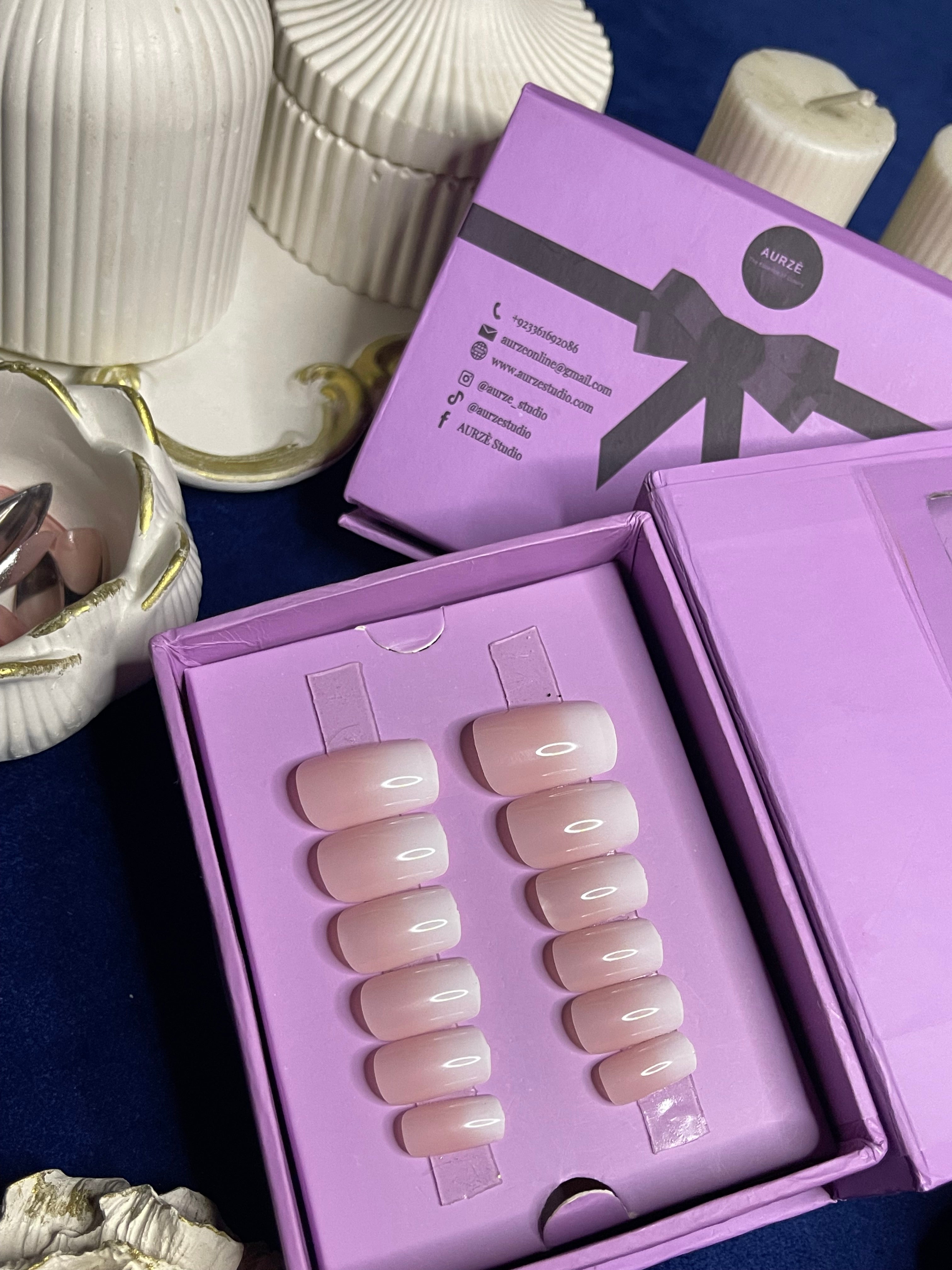 Nude Ombre - Square Press On Nails