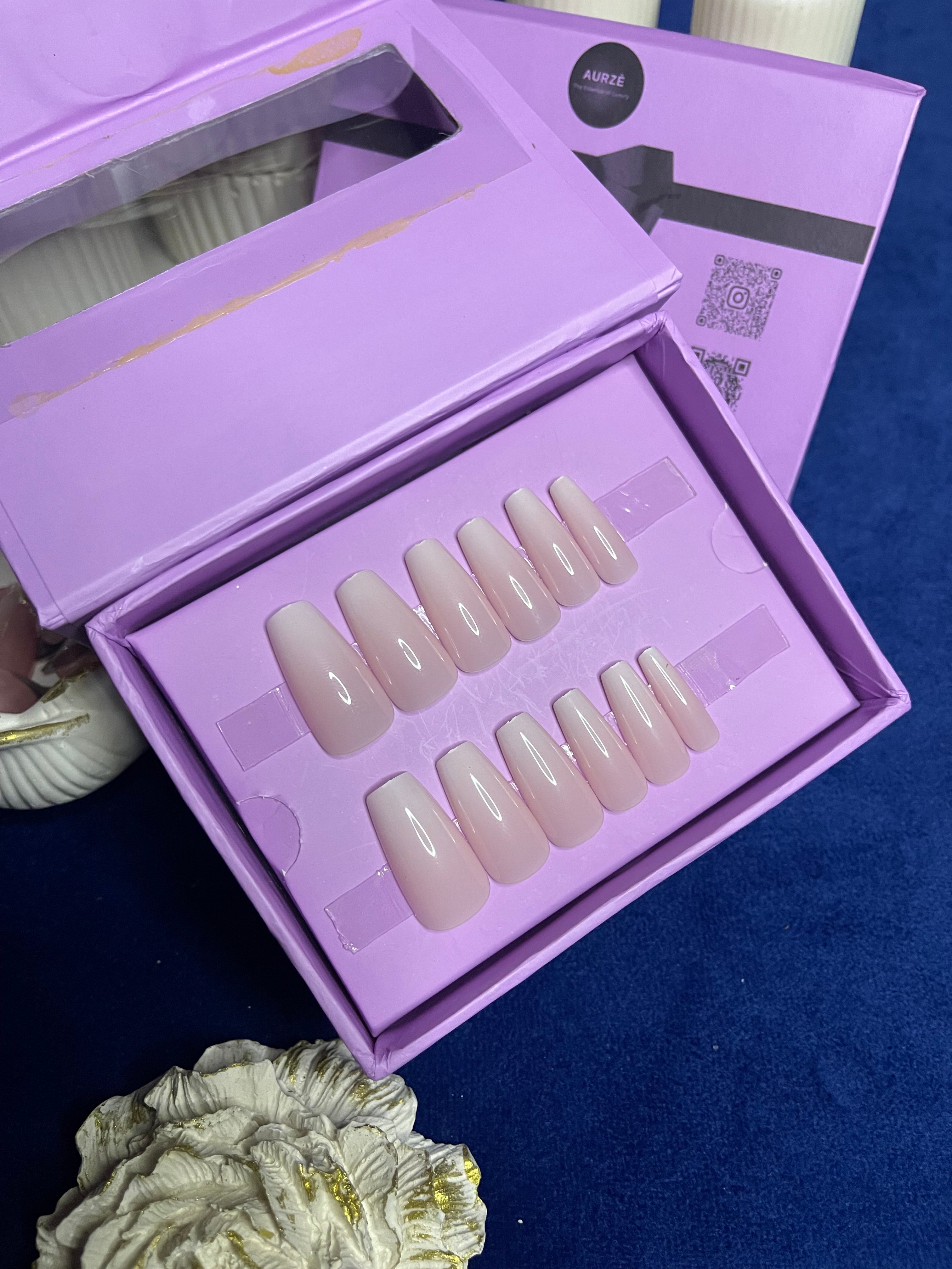 Nude Ombre - Coffin Press On Nails