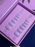 Plain Liliac - short Square Press Ons