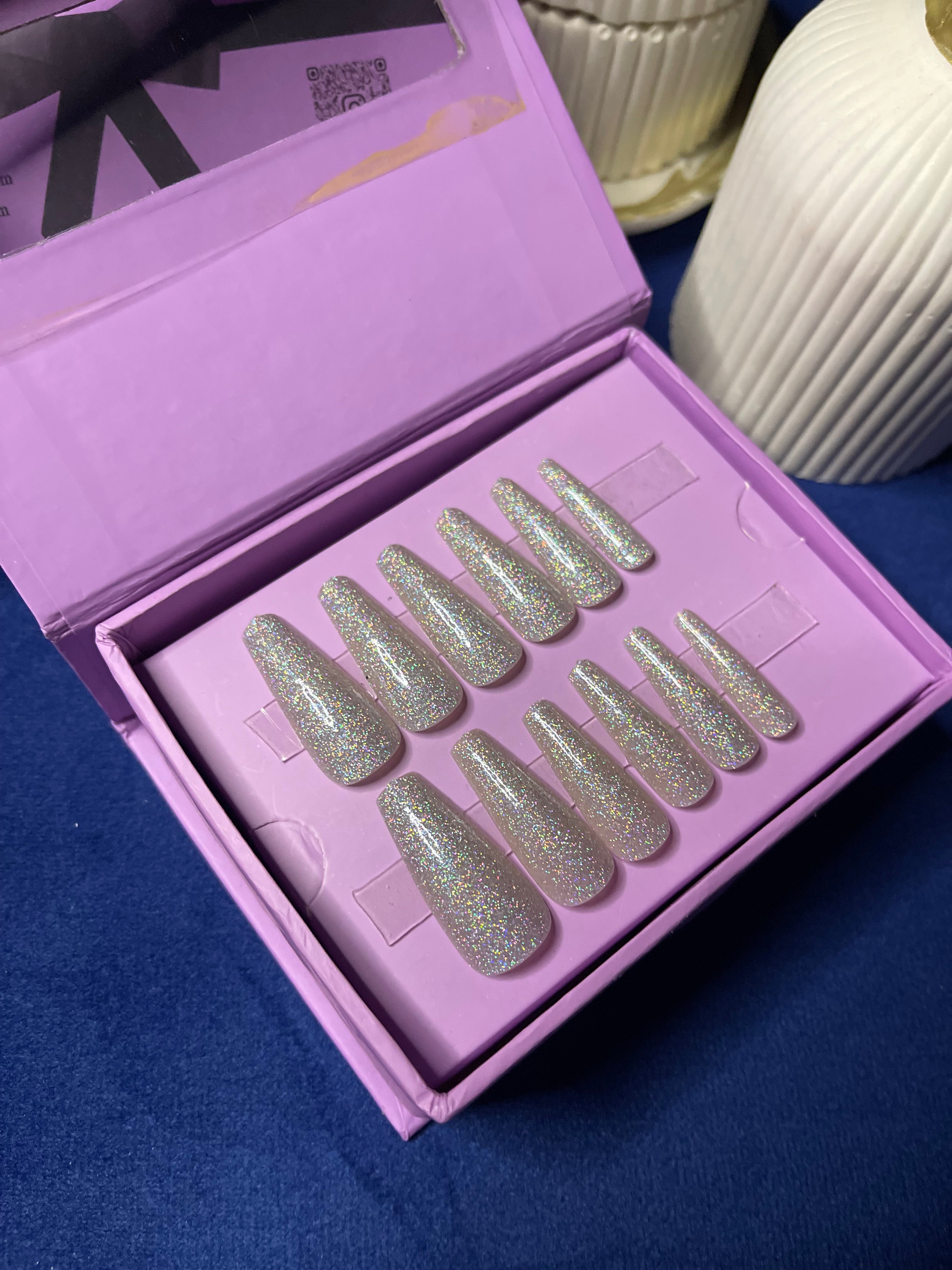 Champagne Wedding Inspo- Coffin extra long Press Ons