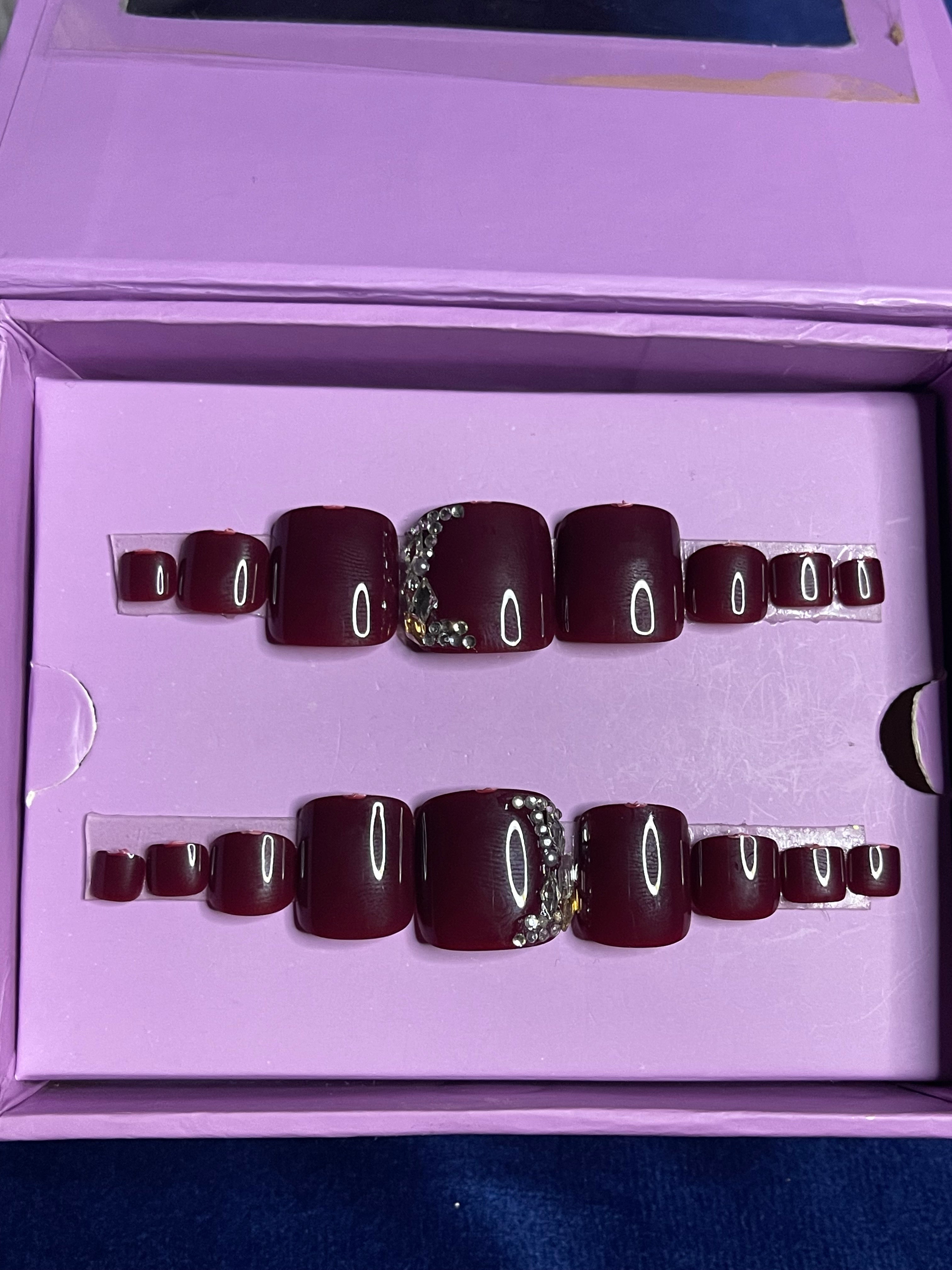 Luxury Cherry Red- toe nails