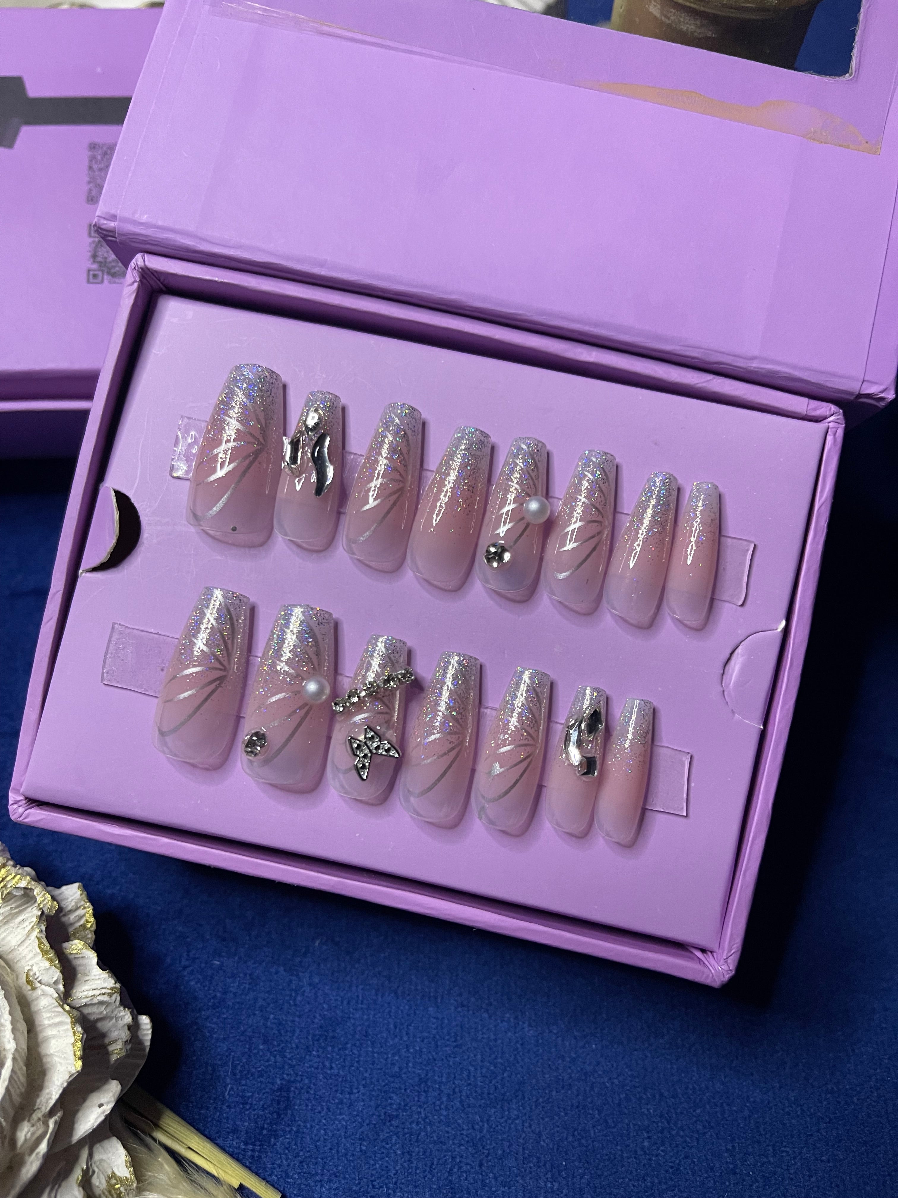 Multi Butterfly- Coffin Press Ons