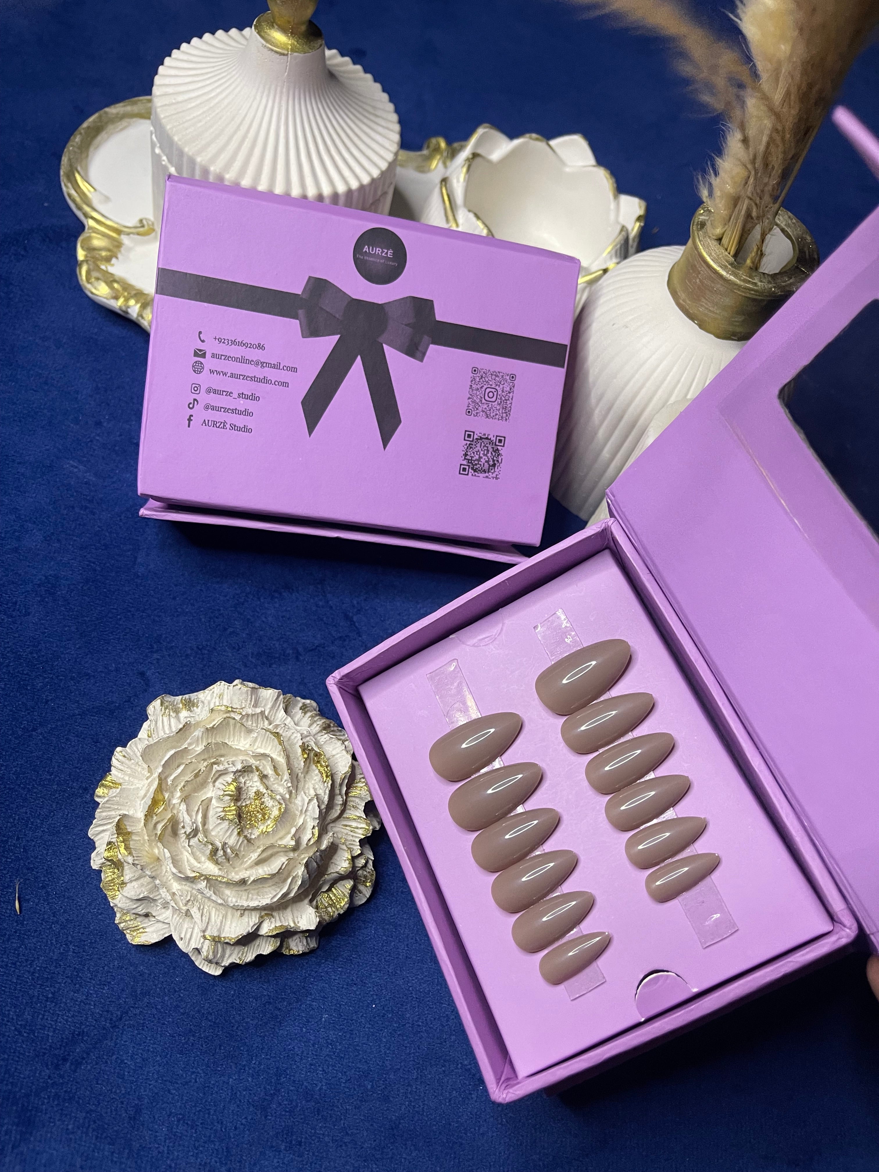 Nude- Medium Almond Press On Nails