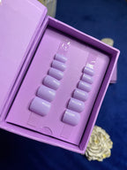 Plain Liliac - short Square Press Ons