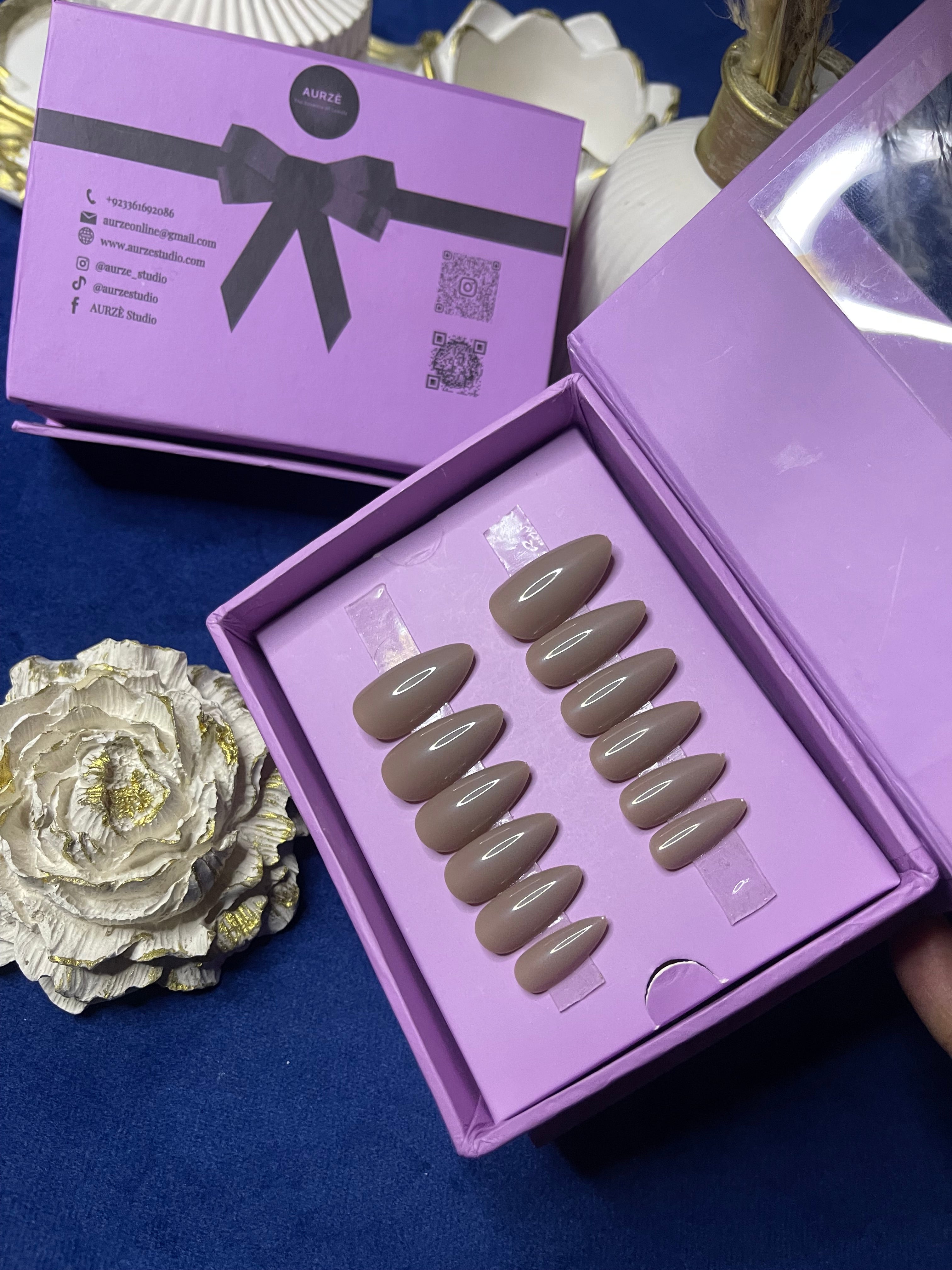 Nude- Medium Almond Press On Nails