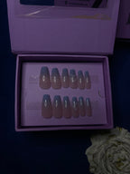 Blue French - Coffin Press On Nails