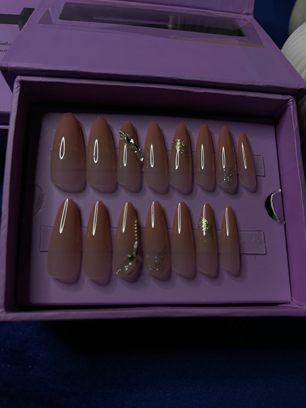 Peachy Ombre - Almond Extra Long Press Ons