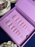 Plain Pink - Short Square Press Ons