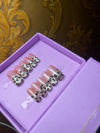 Realistic Leopard cat eye ombre - Medium Square Press Ons