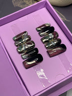 Multi floral Cat Eye - Square Press On Nails