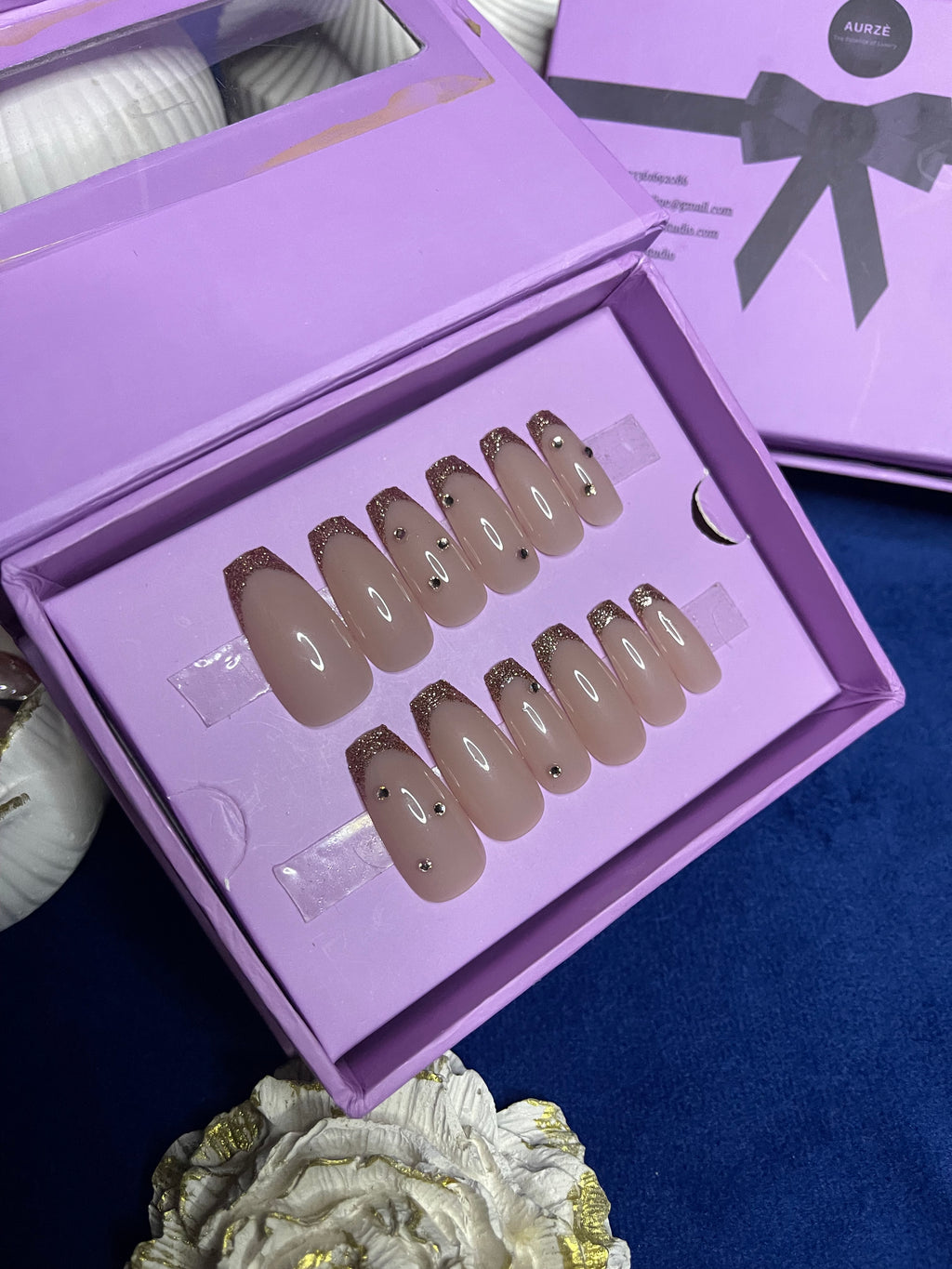 Shine Like Pearls - Coffin Press Ons