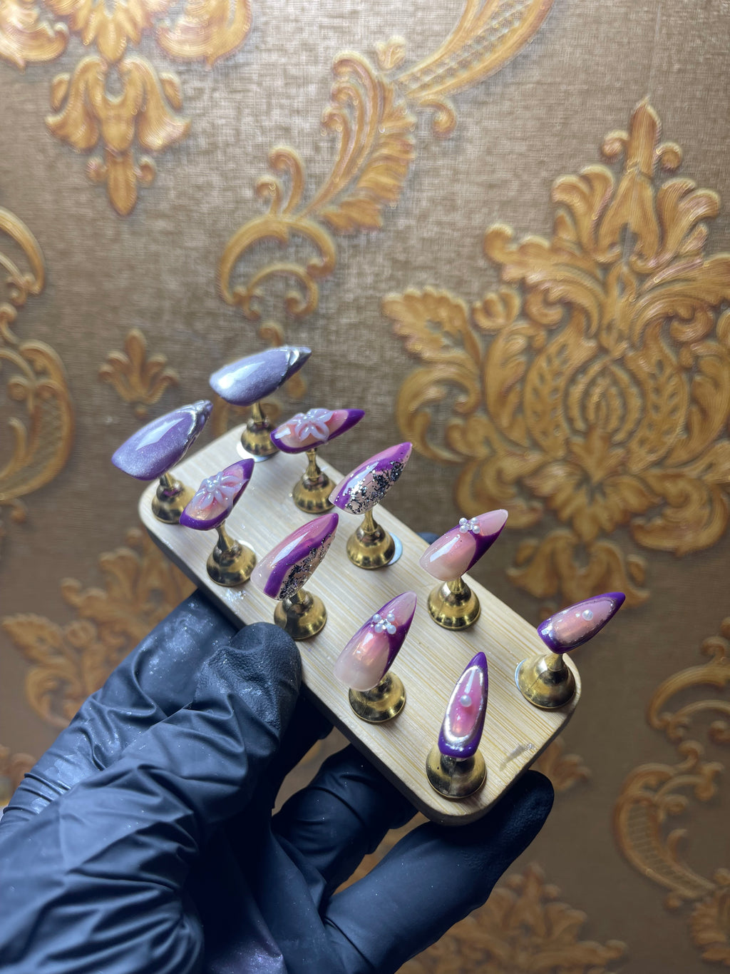 The Aura Of Purple - Stiletto Press On Nails