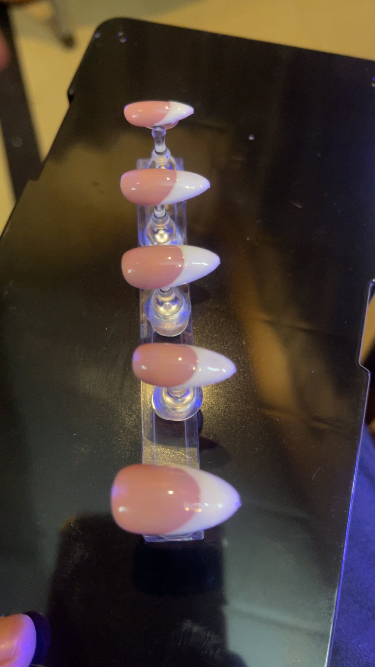 Classic White French - Short Almond Press Ons