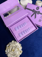 Plain Liliac - short Square Press Ons