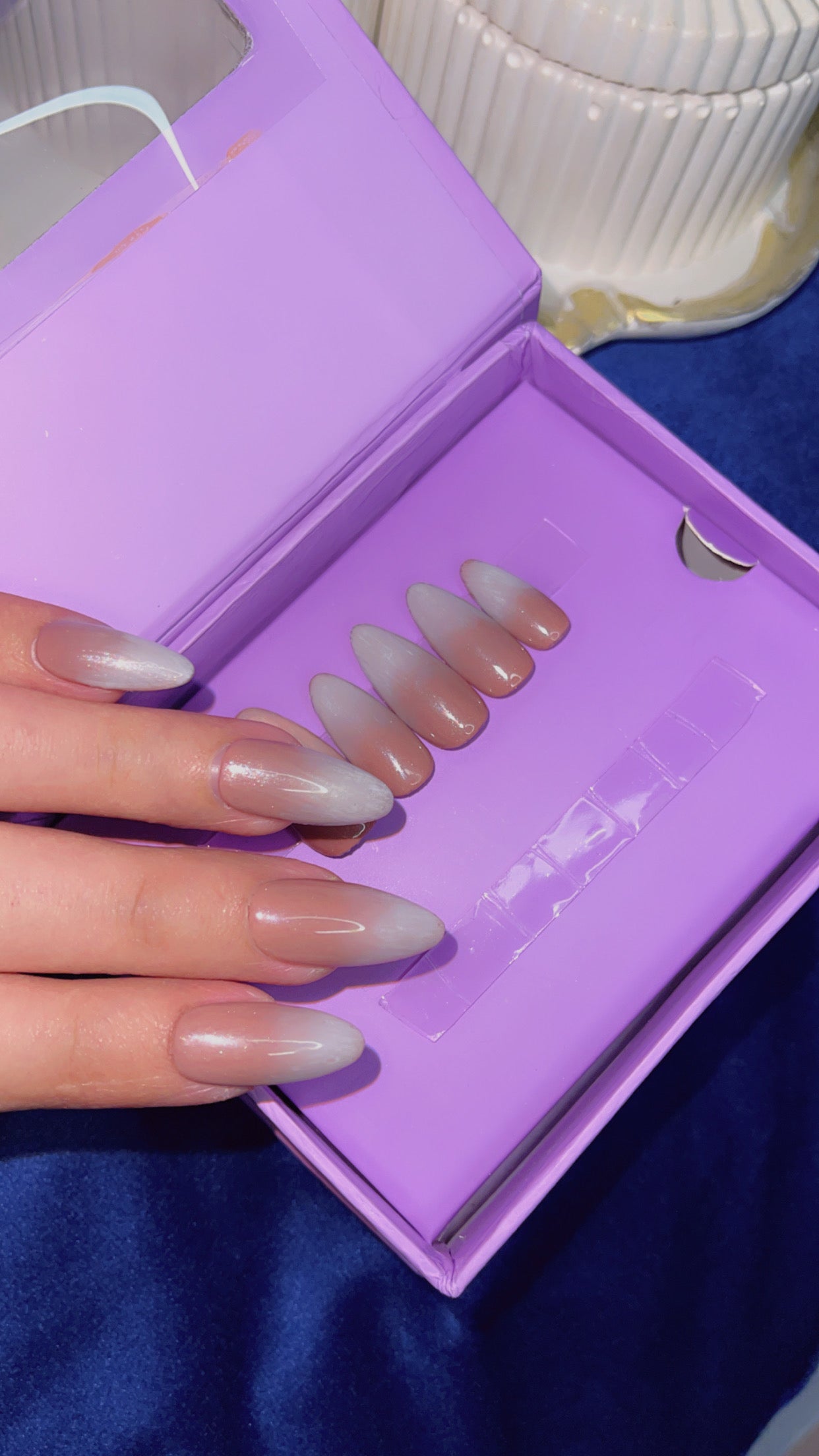 Realistic Ombre - Almond Press On Nails