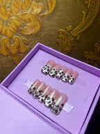 Realistic Leopard cat eye ombre - Medium Square Press Ons