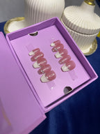 Realistic White Luxury French - Coffin Press On Nails