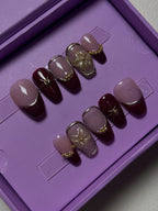 Realistic Red Event Glam - Short Coffin Press Ons