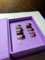 Realistic Red Event Glam - Short Coffin Press Ons