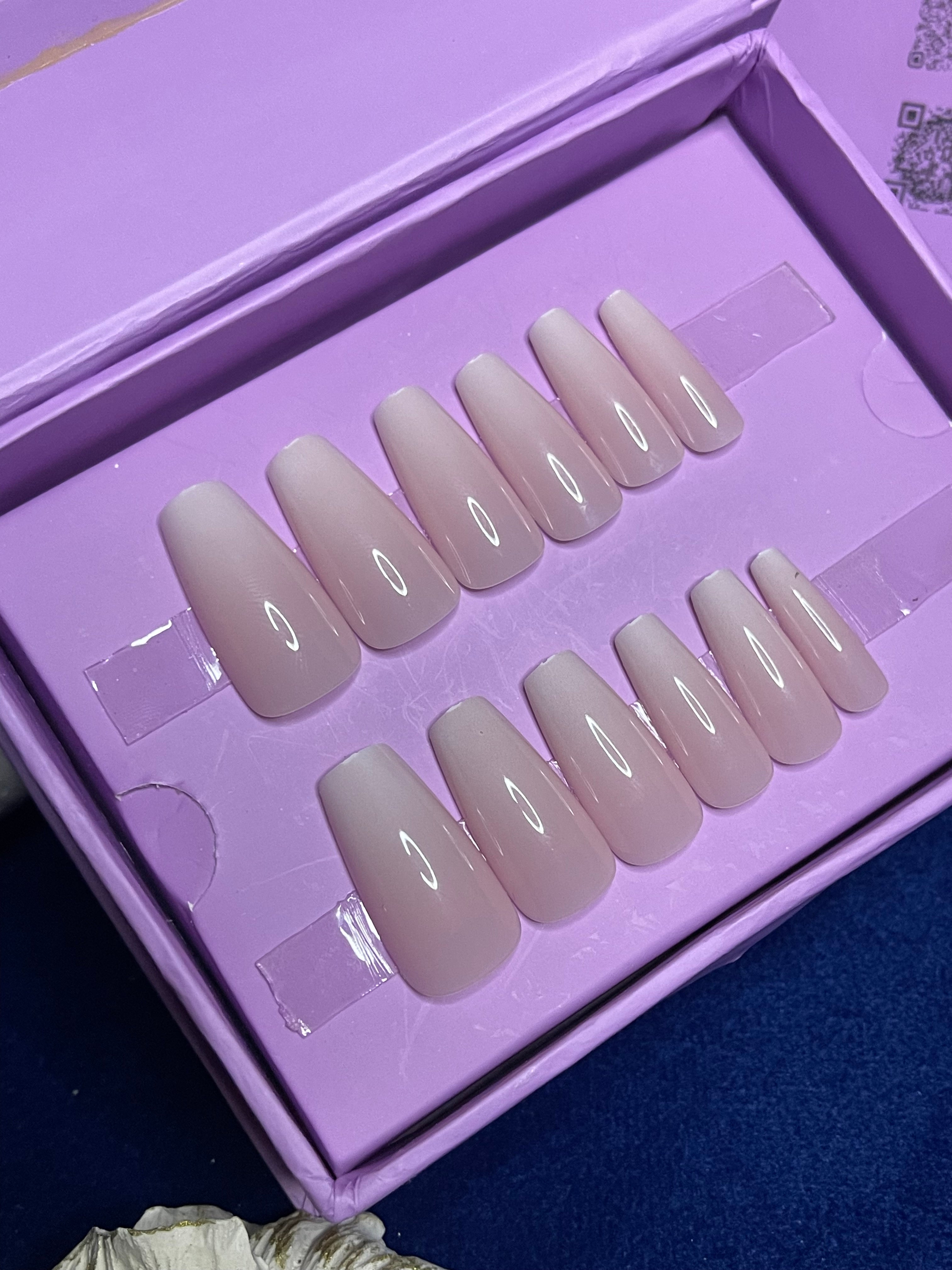 Nude Ombre - Coffin Press On Nails