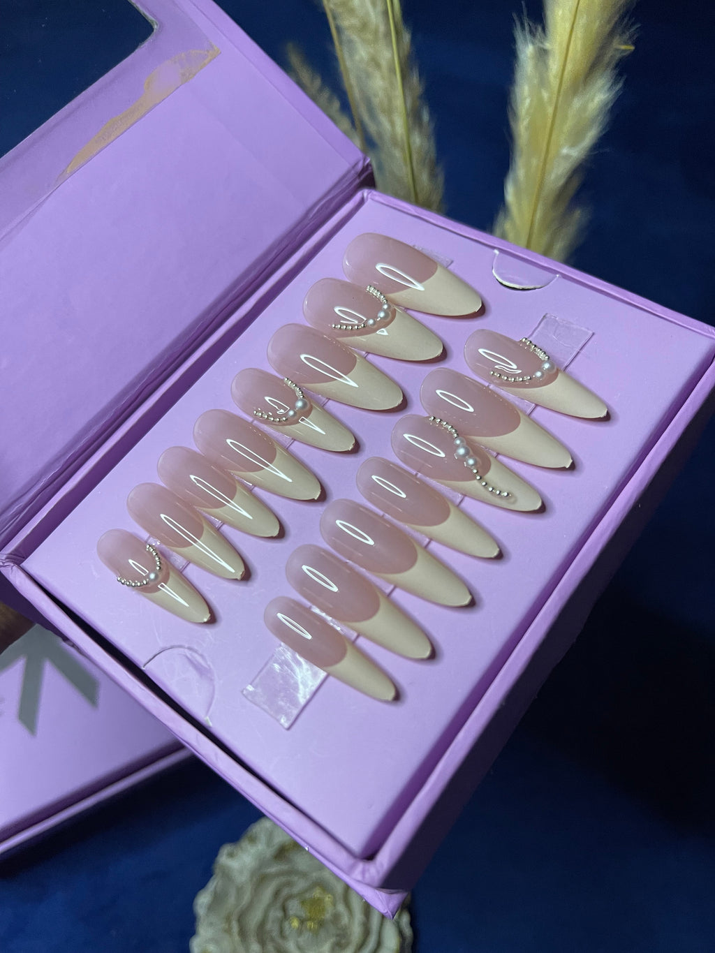 Deep U Luxury French - Almond Press Ons