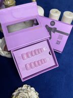 Plain Pink - Short Square Press Ons