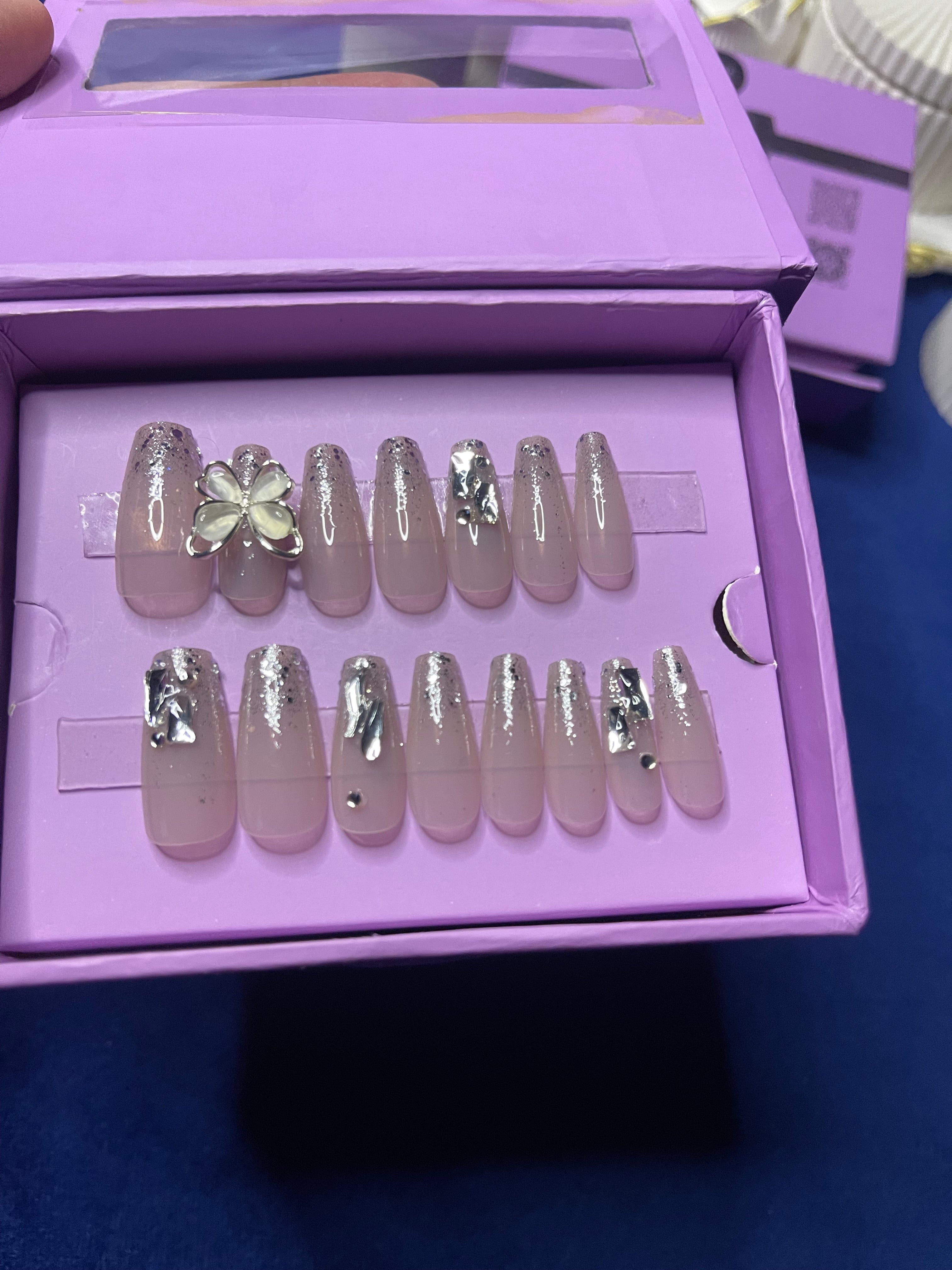 Premium Fancy Butterfly- Coffin Press Ons