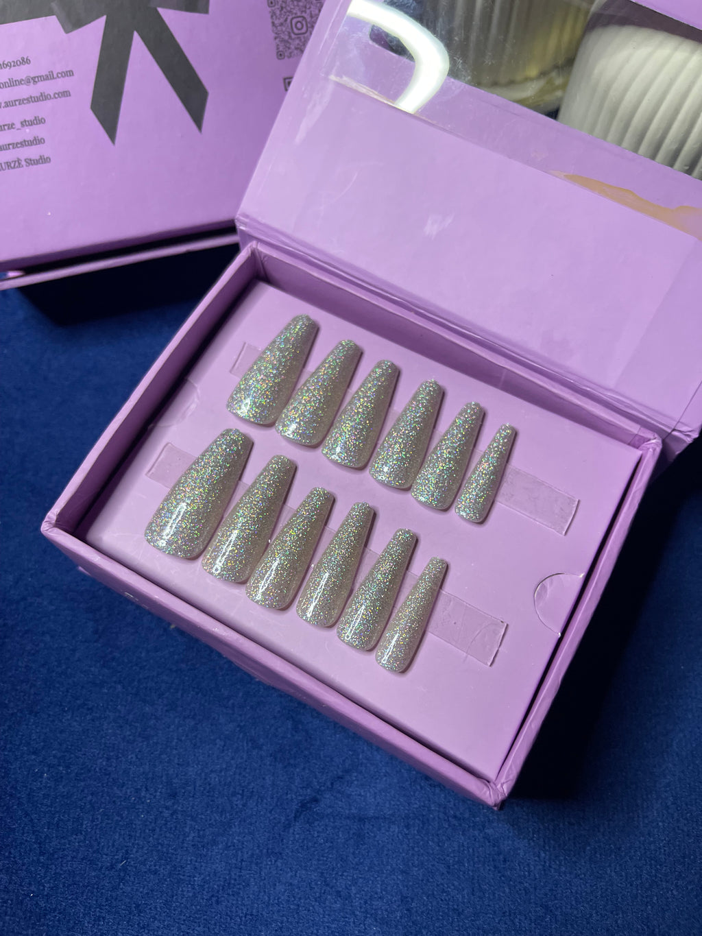 Champagne Wedding Inspo- Coffin extra long Press Ons