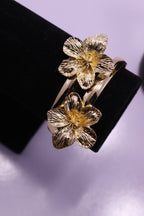 Sleek Wrist Series 0102 - AZ Golden Bangle & Ring Set