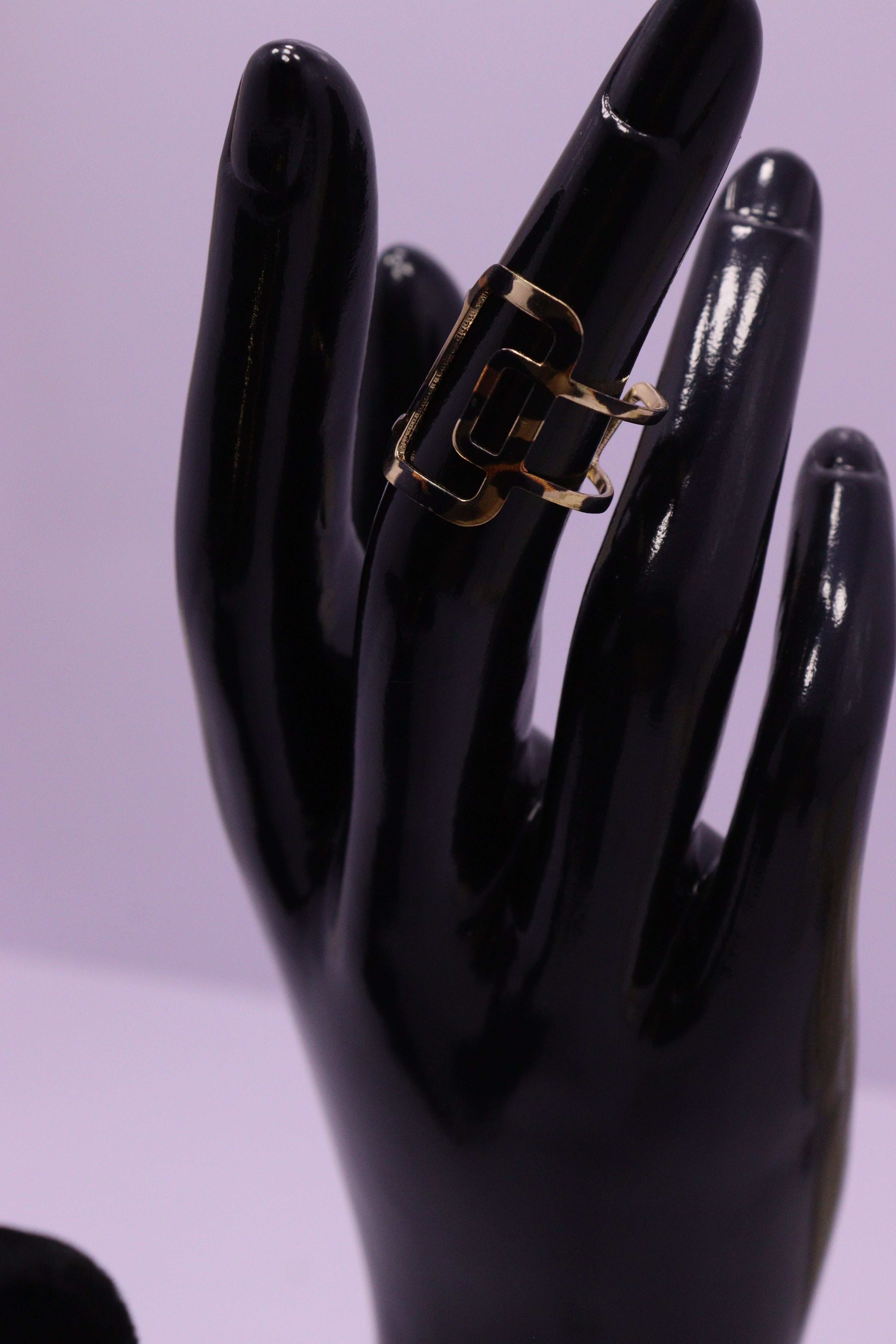 Sleek Wrist Series 0103 - AZ Golden Bangle & Ring Set