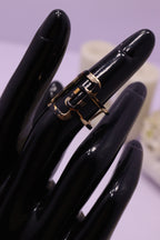 Sleek Wrist Series 0103 - AZ Golden Bangle & Ring Set