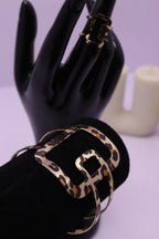 Sleek Wrist Series 0103 - AZ Golden Bangle & Ring Set