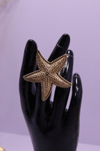 Sleek Wrist Series 0106 - AZ Golden Bangle & Ring Set