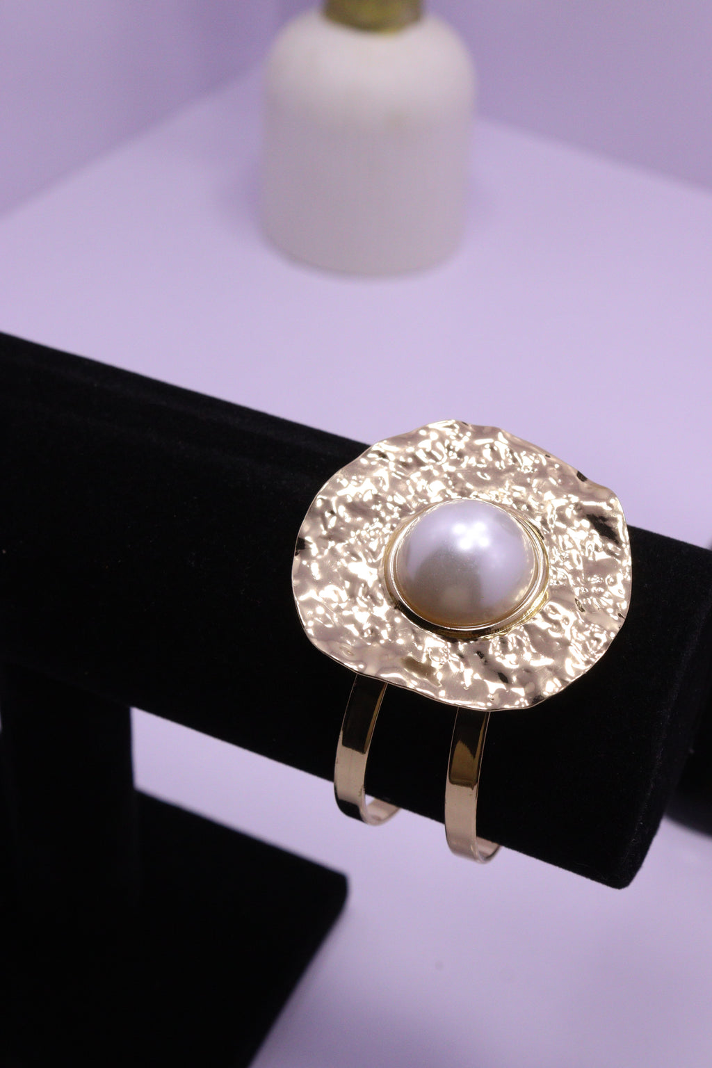 Sleek Wrist Series 0107 - AZ Golden Bangle, Ring & Ear ring Set