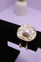 Sleek Wrist Series 0107 - AZ Golden Bangle, Ring & Ear ring Set