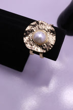 Sleek Wrist Series 0107 - AZ Golden Bangle, Ring & Ear ring Set