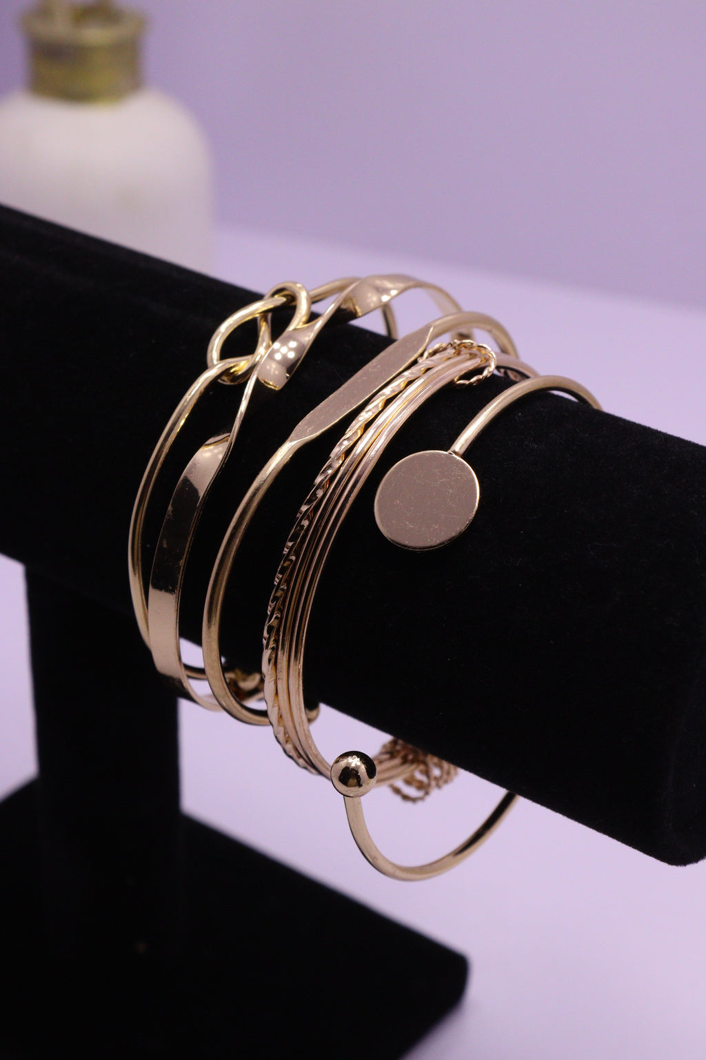 Sleek Wrist Series 0112 - AZ Golden Bangle Set