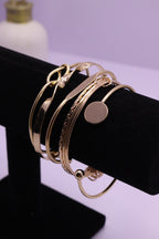 Sleek Wrist Series 0112 - AZ Golden Bangle Set