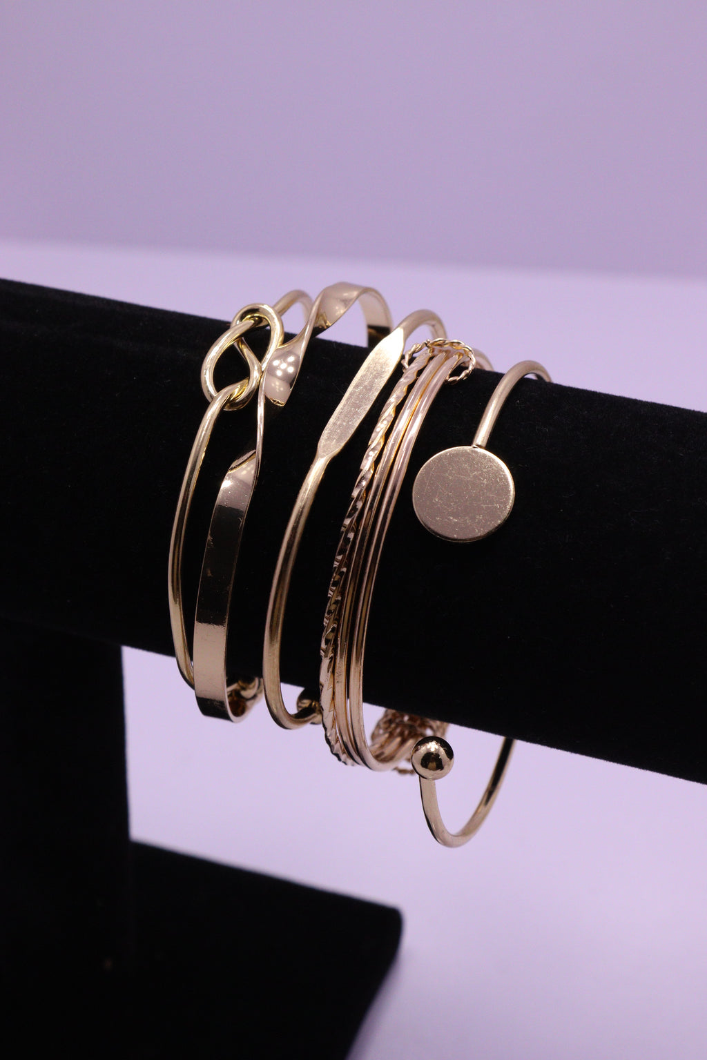 Sleek Wrist Series 0112 - AZ Golden Bangle Set