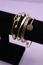 Sleek Wrist Series 0112 - AZ Golden Bangle Set