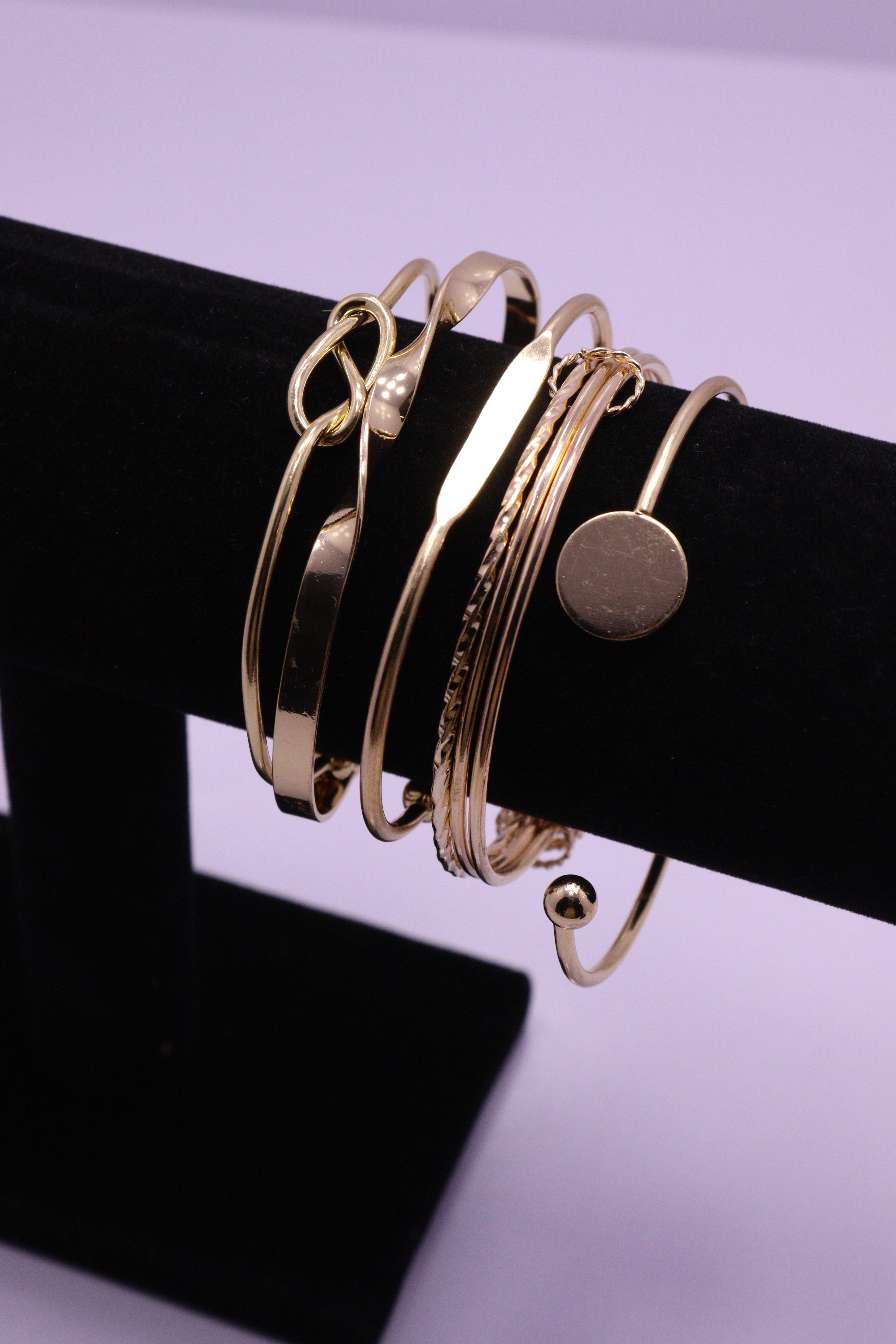 Sleek Wrist Series 0112 - AZ Golden Bangle Set