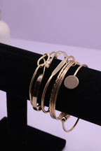 Sleek Wrist Series 0112 - AZ Golden Bangle Set