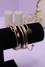 Sleek Wrist Series 0112 - AZ Golden Bangle Set