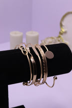 Sleek Wrist Series 0112 - AZ Golden Bangle Set