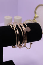 Sleek Wrist Series 0112 - AZ Golden Bangle Set