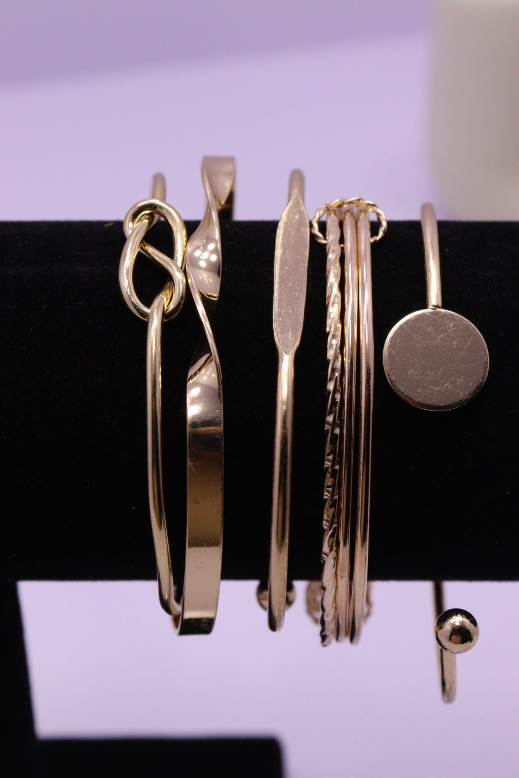 Sleek Wrist Series 0112 - AZ Golden Bangle Set