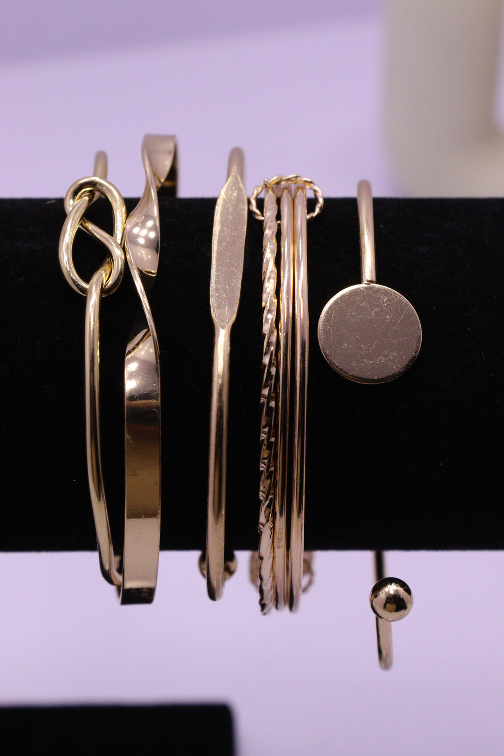 Sleek Wrist Series 0112 - AZ Golden Bangle Set